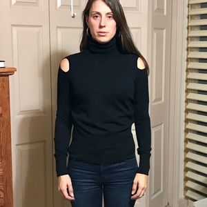 Knit wool blend turtleneck sweater